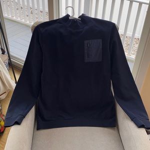 Scotch & Soda Amsterdam Couture Navy Men’s XXL Mock T-neck w/side zipper.